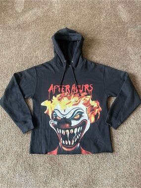 Vlone x The Weeknd After Hours 2020 Black Clown Graphic Hoodie Sweatshirt Size M